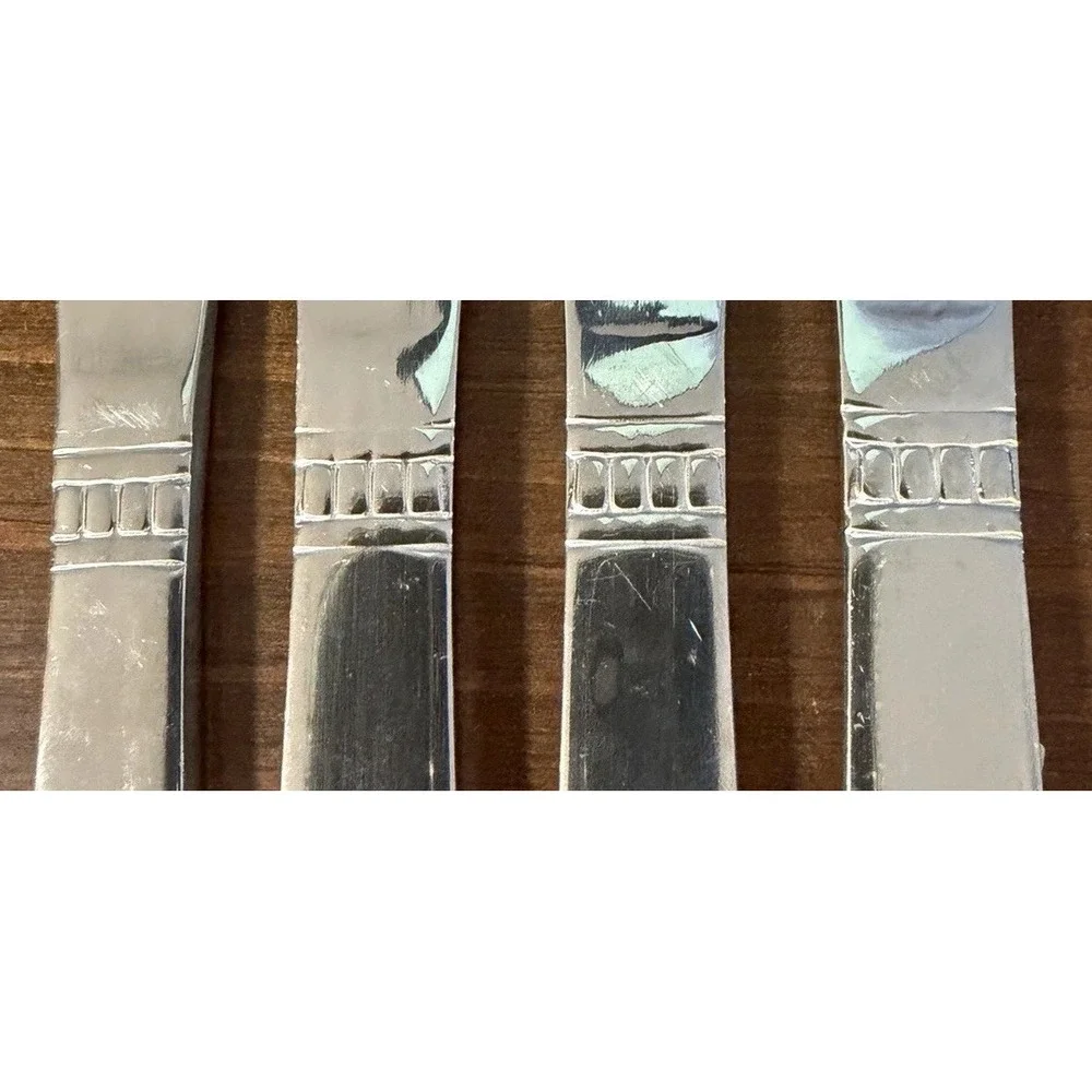Mainstays Pierremont Stainless Steel Dinner Knives Set of 4 Basketweave